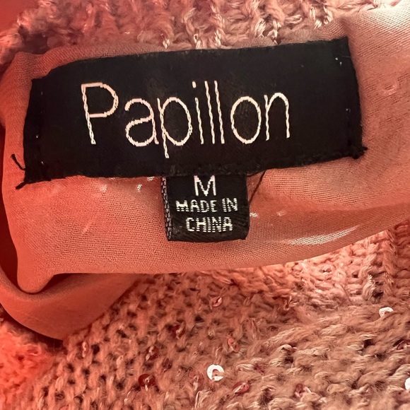 Papillon Knit Sweater with Sheer Layer - Picture 7 of 8